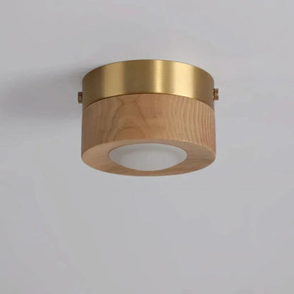 Skorter | Woodenglow - Walnut Ceiling Lamp With Led Spot