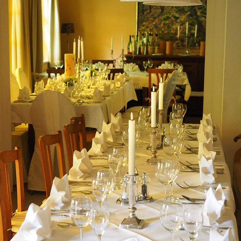 Skorter | Flame-free flickering taper candles with 2 remote controls and timer, real wax 3D wick light window candles battery-operated, Christmas home wedding decor