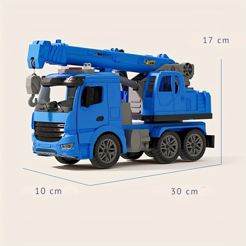 Skorter | Crane Truck Toy with Light & Sound – Movable Boom for Construction Role Play