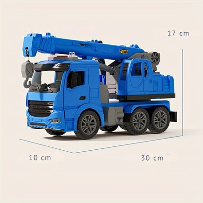 Skorter | Crane Truck Toy with Light & Sound – Movable Boom for Construction Role Play