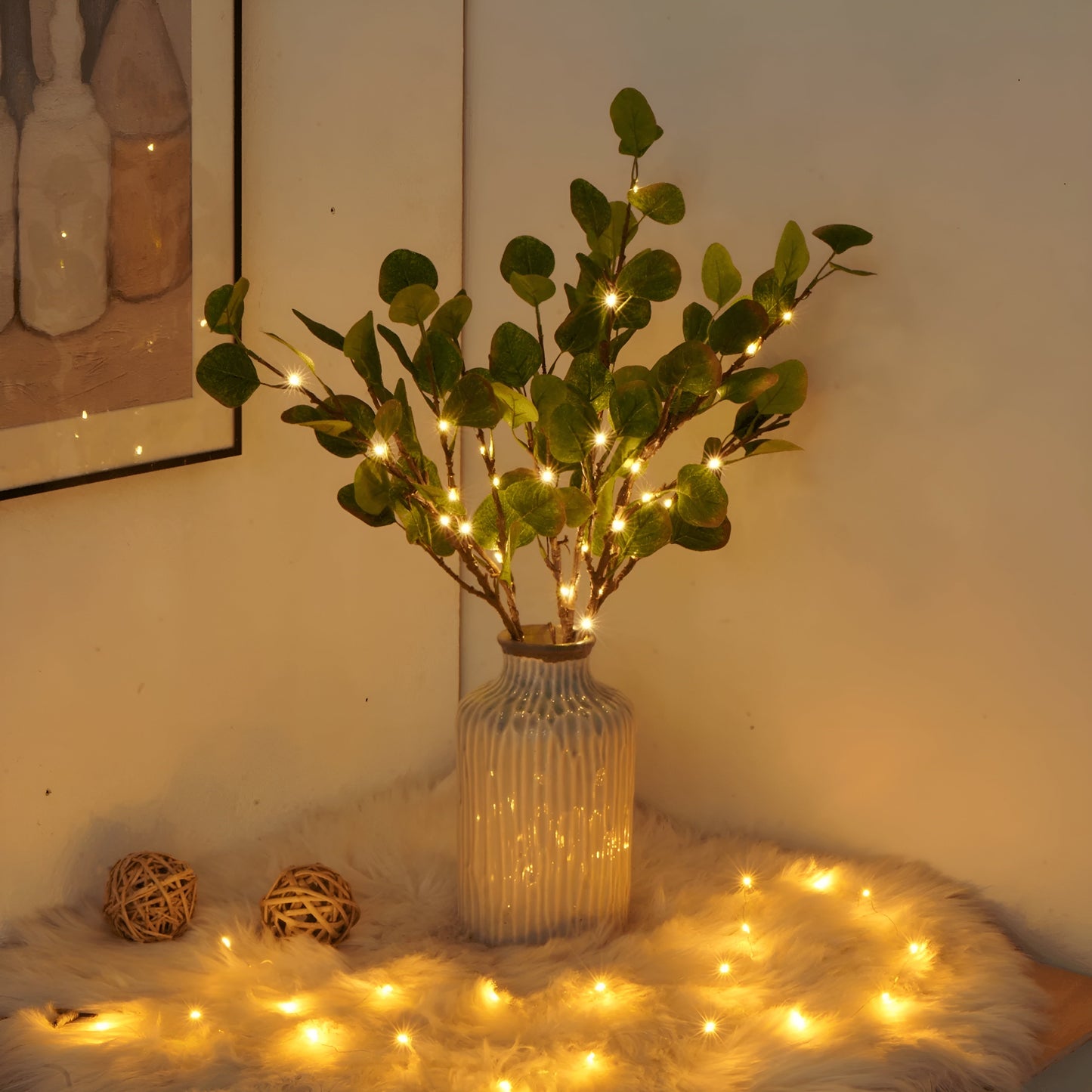 Skorter | EverLeaf Light – Natural Olive Branch LED Lamp for Atmospheric Lighting