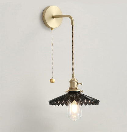 Skorter | Art Deco Pleated Tutu White Glazed Ceramic Wall Lamp