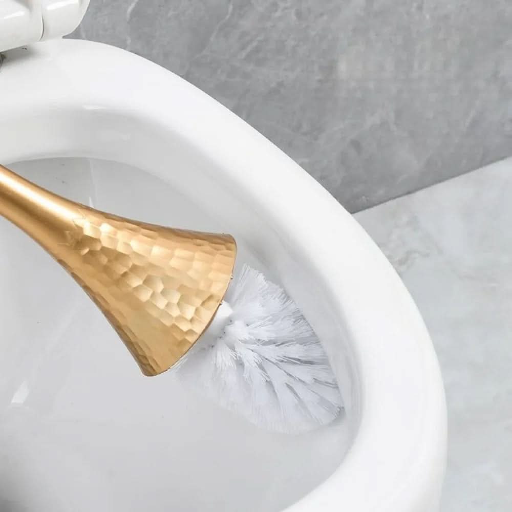 Skorter | Elegant toilet brush in gold look for style, hygiene & luxury in the bathroom