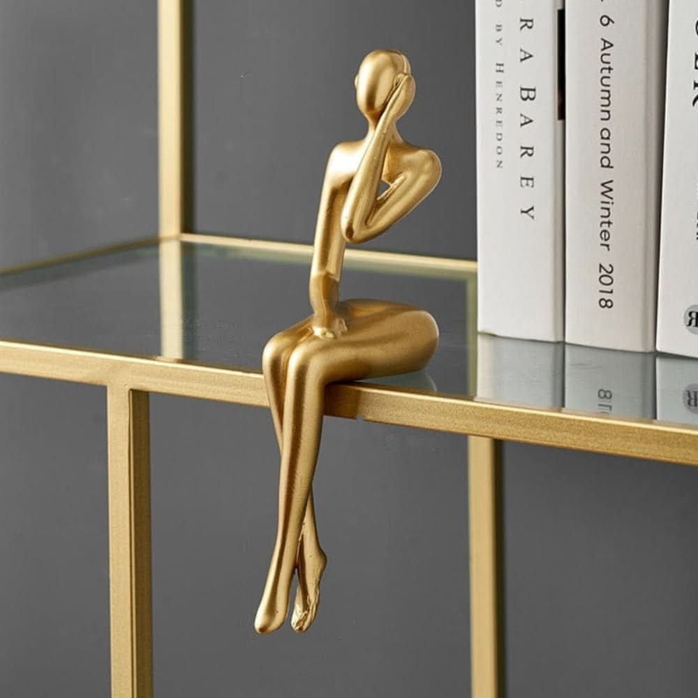 Skorter | GoldenMuse Gold Abstract Resin Figurine Decor