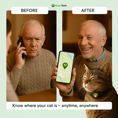 Skorter | #1 Find  GPS Cat Tracker with Real-Time Location, Waterproof Design, and Activity Monitoring for Pet Safety and Tracking