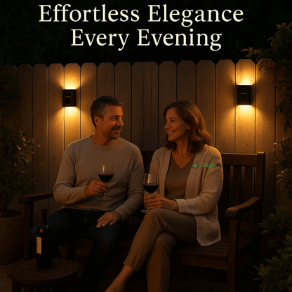 Skorter | Wireless LED Solar Wall Lights - Outdoor Garden Lighting for Pathways & Patios, Energy-Efficient & Weather-Resistant