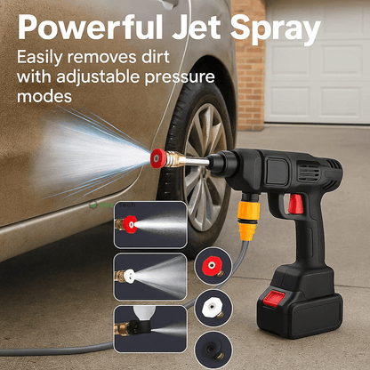 Skorter | Cordless Portable High Pressure Spray Water Gun Set | Ideal for Cleaning Cars, Patios & Garden Furniture