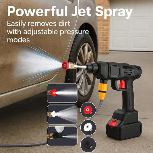 Skorter | Cordless Portable High Pressure Spray Water Gun Set | Ideal for Cleaning Cars, Patios & Garden Furniture