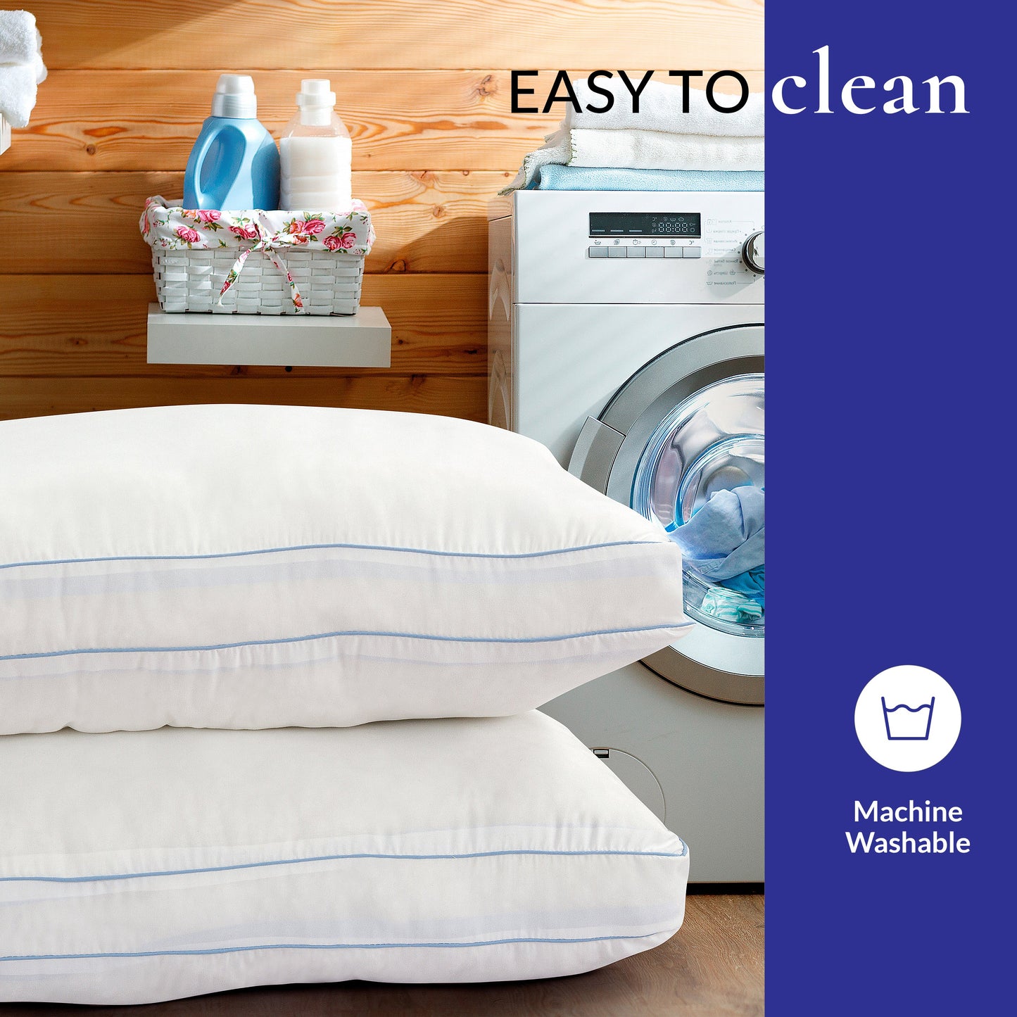 Skorter | 2-Pack: Royale Linens Gusseted Pillows Soft Hotel Quality