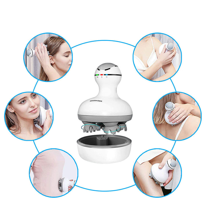 Skorter | Scalp massager for head Timing Control Four silicone claws electric