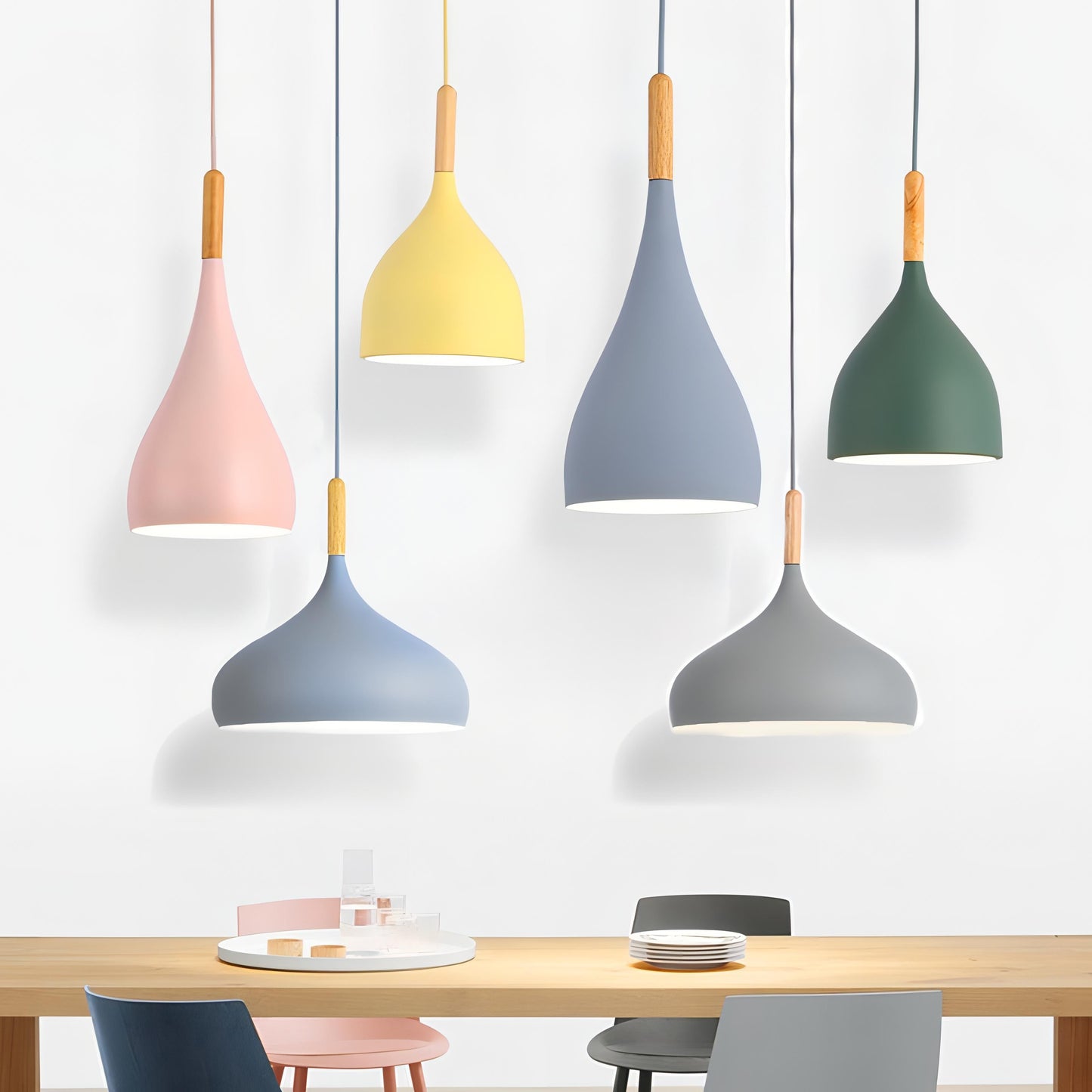 Skorter | Talon - Modern Drop-Shaped Wooden Pendant Light Scandinavian Ceiling Light
