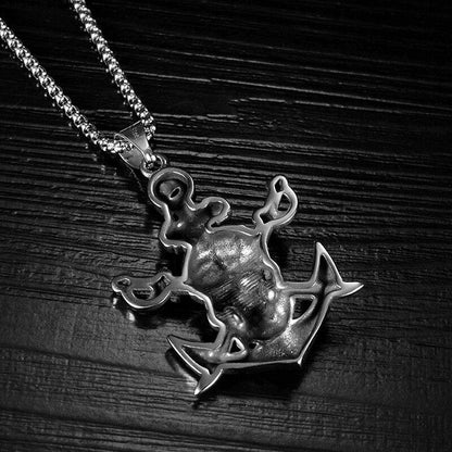 Skorter | Anchor With Double Swords Necklace