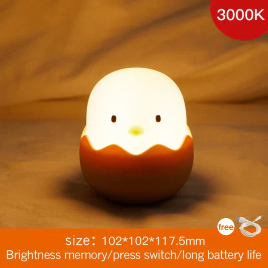 Skorter | Chicken Eggshell Night Light - USB Rechargeable Animal Lamp