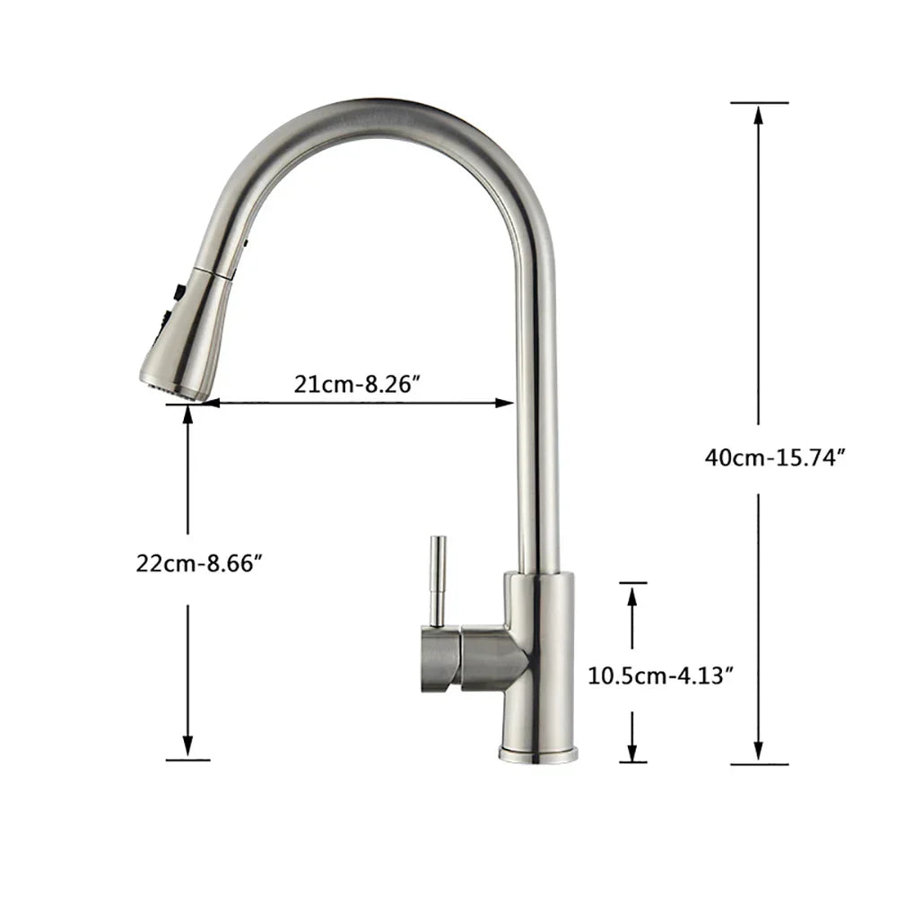 Skorter | AquaFlex – Flexible Kitchen Faucet with Pull-out Spray Head
