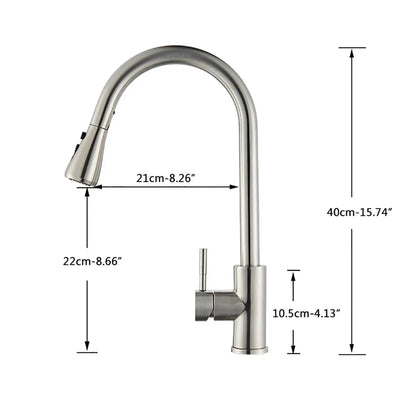 Skorter | AquaFlex – Flexible Kitchen Faucet with Pull-out Spray Head