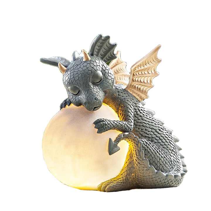 Skorter | Garden Statue - Draconis - Solar Lighting - Resin Dragon Statue Lamp