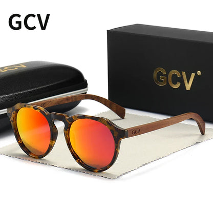 Skorter | Ultralight Polarized Sunglasses Wood Hawksbill Leopard Frames