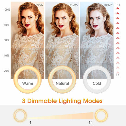 Skorter |-In-1 LED Ring Light Stand Clipon