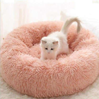 Skorter | PawNest Calming Donut Cat Bed | Round Plush Nest | Stress-Reducing & Cozy | Perfect for Cats & Small Dogs