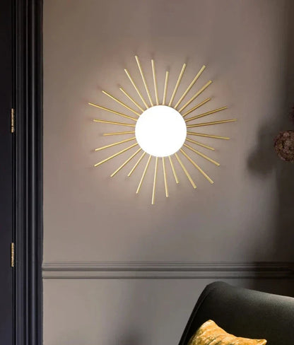 Skorter | HaloBeam – Elegant Glass and Iron Wall Lamp for Classic Touch