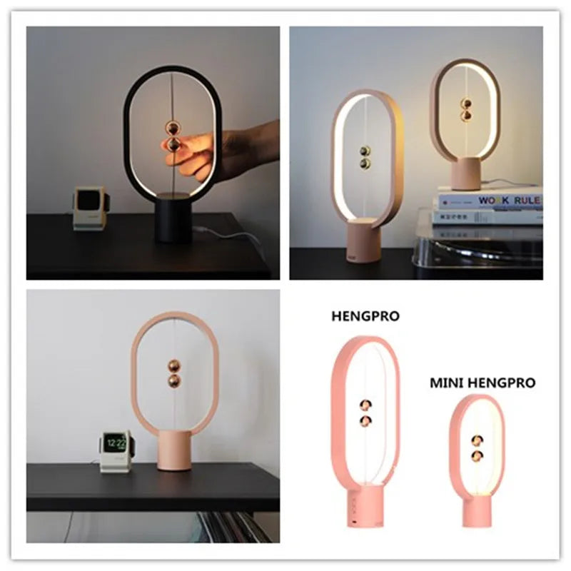 Skorter | USB-powered mini balance lamp with LED – Unique magnetic touch dimming design, warm white light, modern home decor