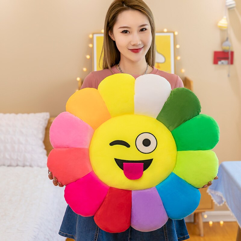 Skorter | Colorful Sunflower Plush Comfort Seat Cushion