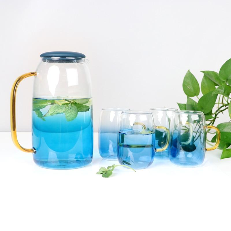Skorter | Blue Ombre Glass Jug Set
