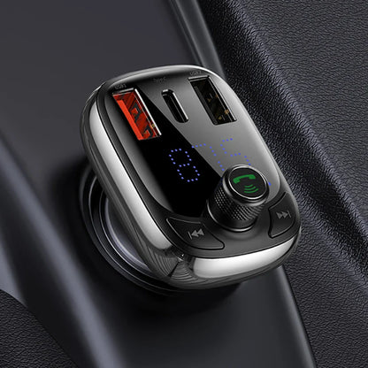 Skorter | Bluetooth 5.0 FM Transmitter Car Kit with 5A Quick Charger and MP3 Player