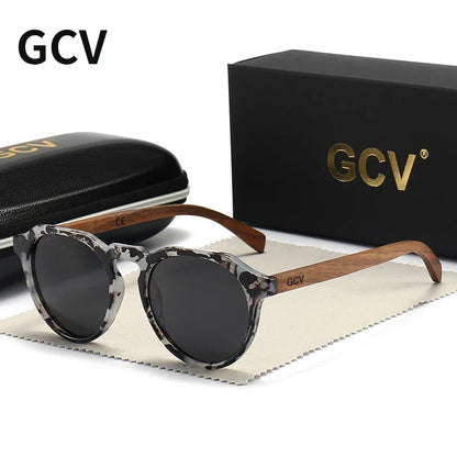 Skorter | Ultralight Polarized Sunglasses Wood Hawksbill Leopard Frames