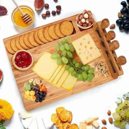 Skorter | CheeseLux – Premium Bamboo Cheese Board Set