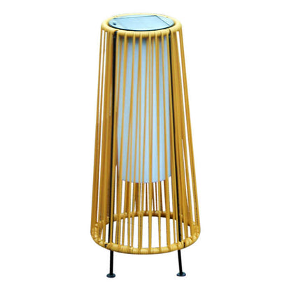 Skorter | Solar LED Rattan Lantern – Large Outdoor Lighting in Oval Design for Garden and Terrace