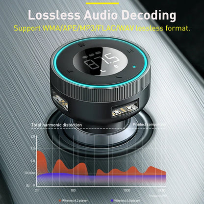 Skorter | Bluetooth 5.0 FM Transmitter with Fast USB Charger