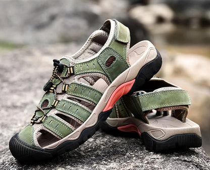 Skorter | Summer Men's Outdoor Sandals Beach Shoes Genuine Leather Trekking Hiking