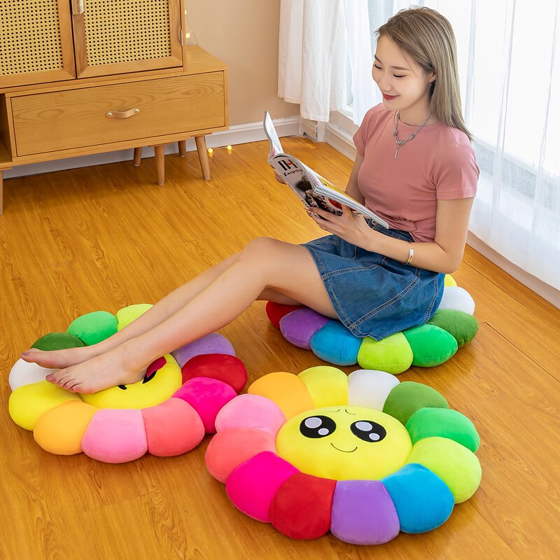 Skorter | Colorful Sunflower Plush Comfort Seat Cushion