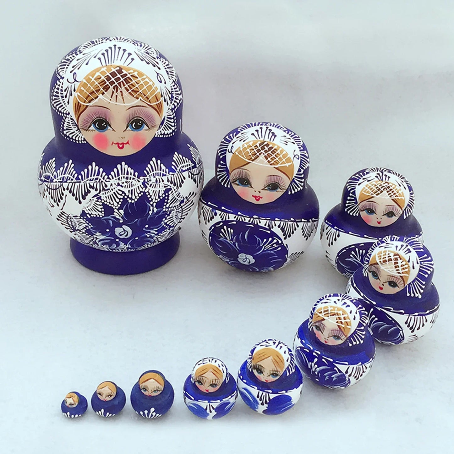 Skorter | 10 pieces/set wooden Russian matryoshka dolls