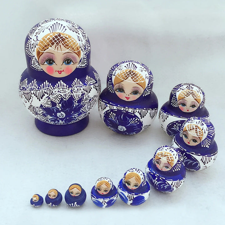 Skorter | 10 pieces/set wooden Russian matryoshka dolls