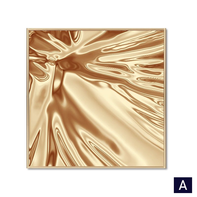 Skorter | Abstract Nordic Golden Canvas