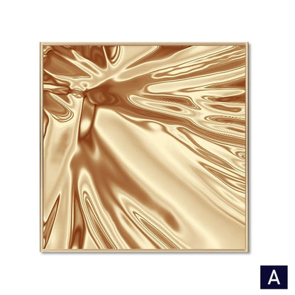Skorter | Abstract Nordic Golden Canvas