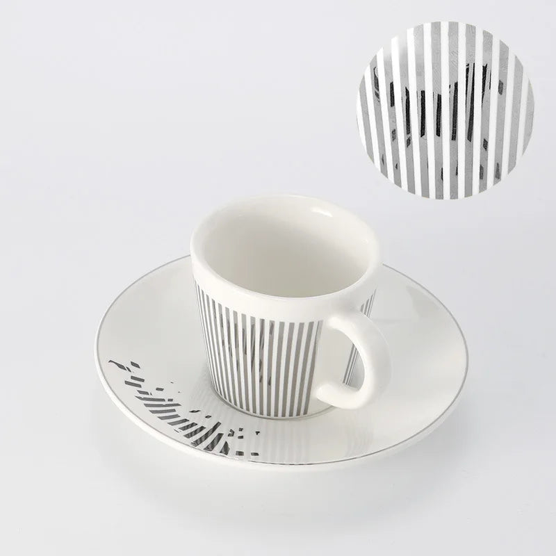 Skorter | Creative dynamic SLR cup Leopard anamorphic zebra cup Luycho coffee tea cup set with coaster 90ml-225ml