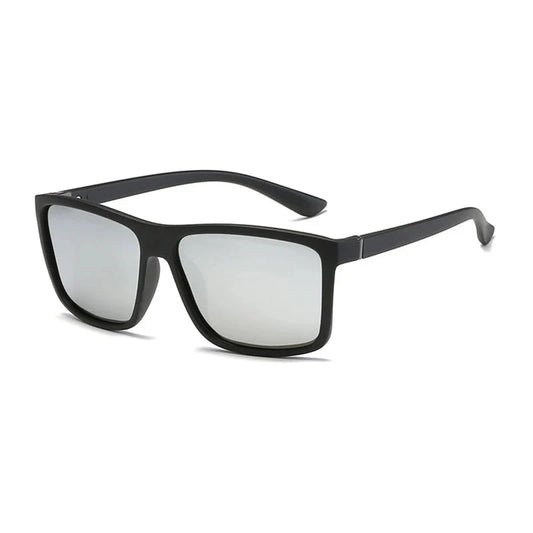 Skorter | Black Square Polarized Sunglasses UV400 Mirror Blue Anti-Glare Driving Shades Unisex