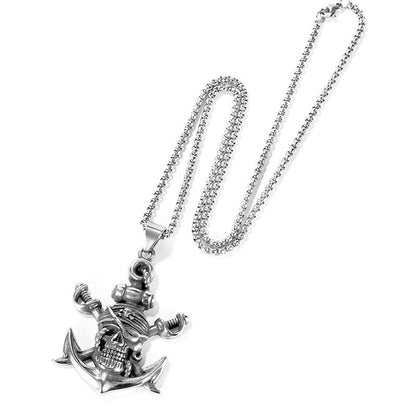 Skorter | Anchor With Double Swords Necklace