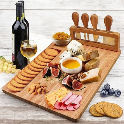 Skorter | CheeseLux – Premium Bamboo Cheese Board Set