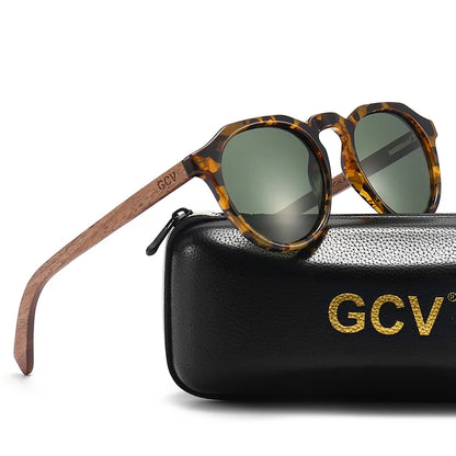 Skorter | Ultralight Polarized Sunglasses Wood Hawksbill Leopard Frames