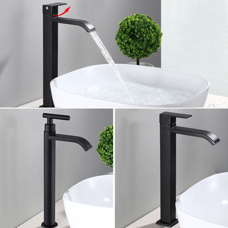 Skorter | Black Cold Water Single Faucet for Sink Installation