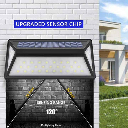 Skorter | Modern Solar LED Wall Light for Outdoors – Waterproof Facade Lighting with Motion Sensor