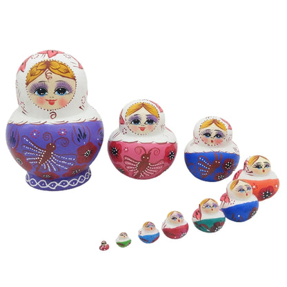 Skorter | 10 pieces/set wooden Russian matryoshka dolls