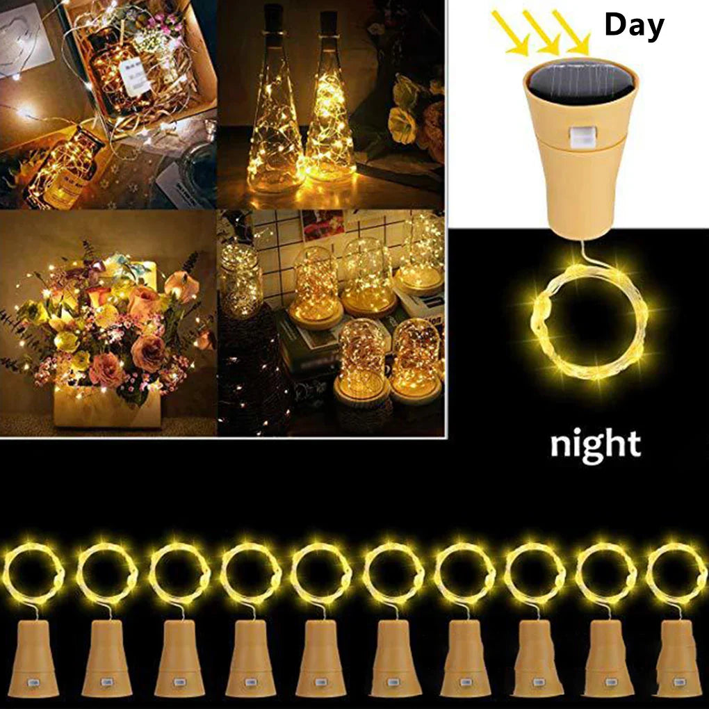 Skorter | Solar-Powered Bottle Cork String Lights