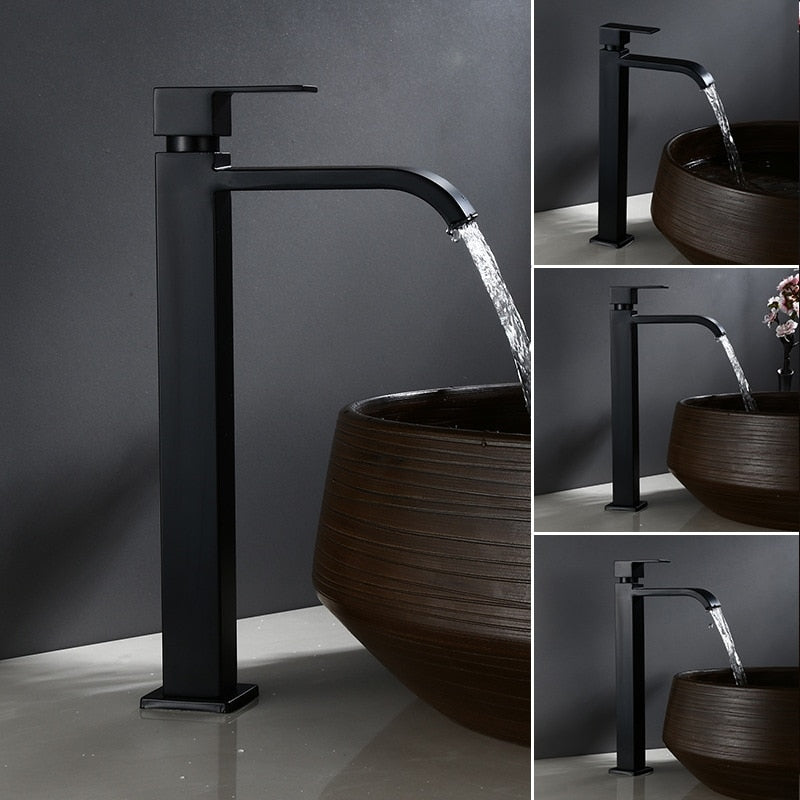 Skorter | Black Cold Water Single Faucet for Sink Installation