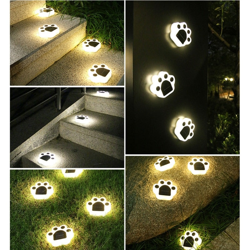 Skorter | Cat Paw Solar Powered Outdoor Floor Lamps