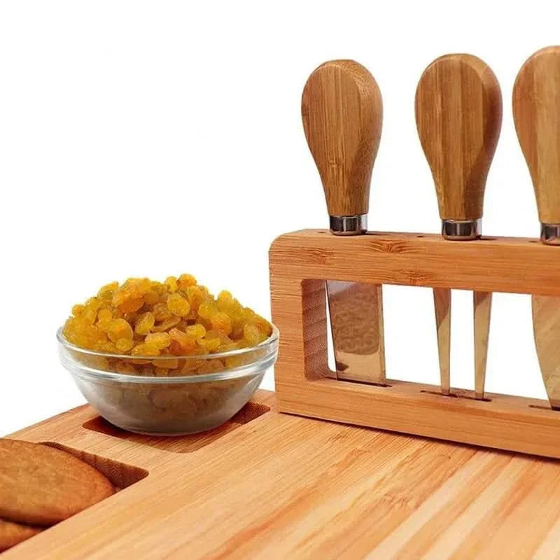 Skorter | CheeseLux – Premium Bamboo Cheese Board Set